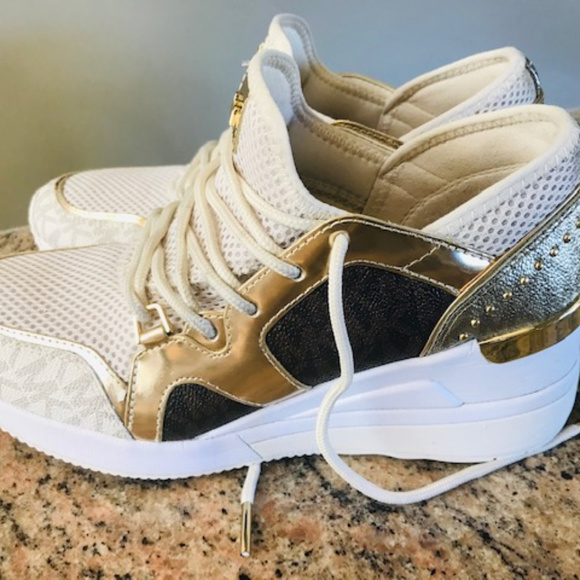 Michael Kors Gold and Brown Sneakers - - Picture 3 of 7